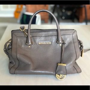 Michael Kors taupe leather bag